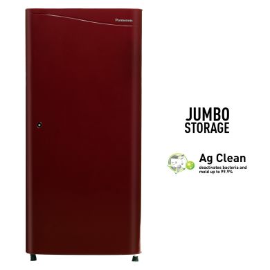 197L, 2 Star Direct-Cool Single Door Refrigerator (NR-A201BLRN, Deep Red, Jumbo Storage, Cool Bolt Technology, AG Clean, Net Capacity 184L) 