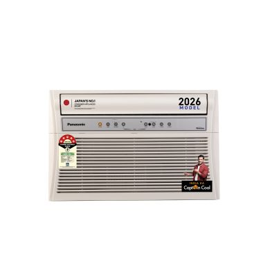 Panasonic 1.5 Ton 5 Star Inverter Premium Window AC (Top Throw Airflow, 50°C Operation, Copper Condenser, 8in1 Convertible, 4-Way Swing, PM0.1 Filter, ECO Mode, Powerful Mode, CW-XU185CGT, White)