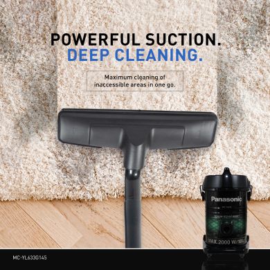 Tough and Strong Vacuum Cleaner with 18L Dust capacity, Anti-Bacterial Filter, Copper Fabric Infused Filter (MC-YL633G145, Green)