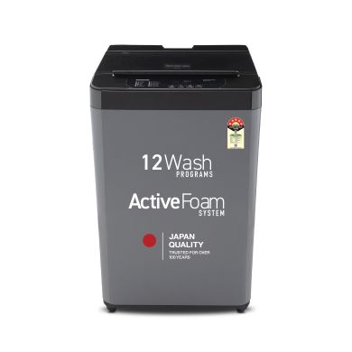 6.5 Kg 5 Star Fully-Automatic Top Load Washing Machine (NA-F65LF4CRB, Charcoal Inox Grey, Drynamic Spin, 12 Wash Programs, Eco Wash, Big Lint Filter)