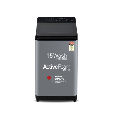 8 Kg 5 Star Fully-Automatic Top Load Washing Machine (NA-F80V11CRB, Charcoal Inox Grey, Drynamic Spin, Gentle Kizukai Wash, MirAIe, Built-In Heater, StainMaster+, 15 Wash Programs)