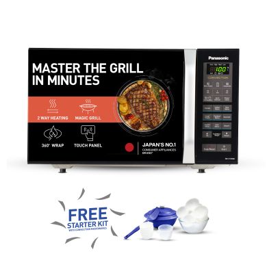 30L Convection Microwave Oven (NN-CT69MSFDG, Silver, FIR Heat Technology, 360 Heat Wrap, Magic Grill, Baking & Healthy Cooking)