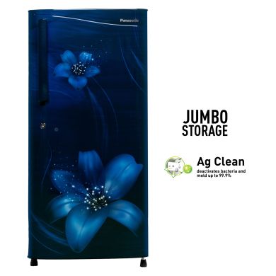 197L, 2 Star Direct-Cool Single Door Refrigerator (NR-A201BEAN, Aros Blue, Jumbo Storage, Cool Bolt Technology, AG Clean, Net Capacity 184L) 