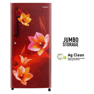 197L, 2 Star Direct-Cool Single Door Refrigerator (NR-A201BTRN, Tulip Wine, Jumbo Storage, Cool Bolt Technology, AG Clean, Net Capacity 184L) 