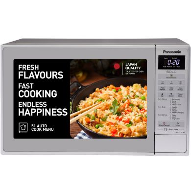20L Solo Microwave Oven (NN-ST26JMFDG, Silver, 51 Auto Cook Menus)