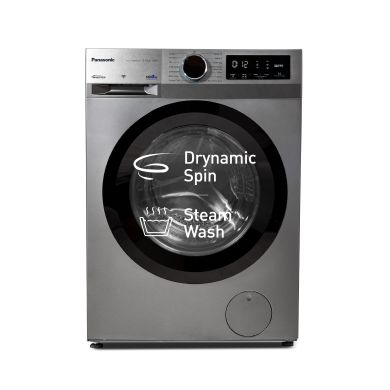 8 Kg 5 Star Fully-Automatic Front Load Washing Machine (NA-148MG2L01, Dark Silver, Drynamic Spin, MirAIe, Gentle Kizukai Wash Lite,  Quick 15', Baby Care, 15 Wash Programs)