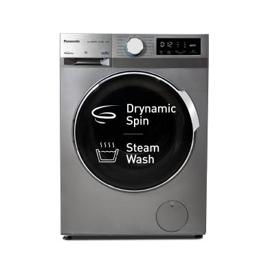 8 Kg 5 Star Fully-Automatic Front Load Washing Machine (NA-148MR2L01, Dark Silver, Drynamic Spin, MirAIe, Gentle Kizukai Wash Lite,  Quick 15', Baby Care, 15 Wash Programs)